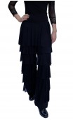 Melina Straight Pants w/Tulle Ruffles