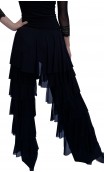 Melina Straight Pants w/Tulle Ruffles