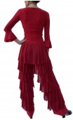 Melina Straight Pants w/Tulle Ruffles