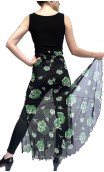 Black Floral Tulle Lola Flamenco Skirt