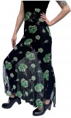 Black Floral Tulle Lola Flamenco Skirt