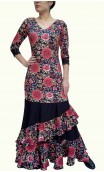 Vestido Flamenco Augusta Floral c/Volantes