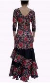 Augusta Floral Flamenco Dress w/ Ruffles