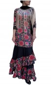Vestido Flamenco Augusta Floral c/Volantes