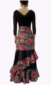 Floral Augusta Flamenco Skirt w/Ruffles