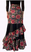 Floral Augusta Flamenco Skirt w/Ruffles