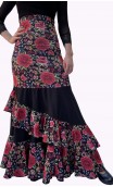 Falda Flamenca Augusta Floral c/Volantes