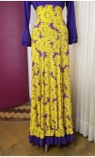 Purple & Yellow Flamenco Skirt & Top Set
