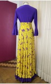 Purple & Yellow Flamenco Skirt & Top Set