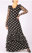 Rita Printed Tulle Dress w/ Ruffles