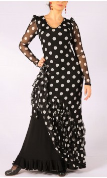 Rita Polka-dots Tulle Dress w/ Ruffles