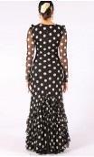 Rita Printed Tulle Dress w/ Ruffles