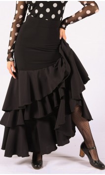 Paula Flamenco Skirt 3 Ruffles