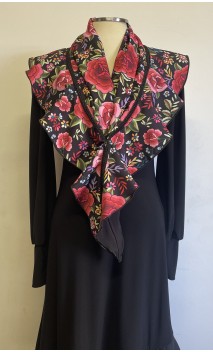 Manton Floral Scarf w/ Ruffle