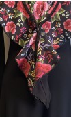 Manton Floral Scarf w/ Ruffle