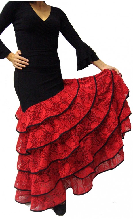 Córdoba 6 Lace Ruffles Long-Skirt