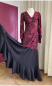 Vestido Flamenco Rojo y Negro