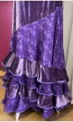 Conjunto Flamenco Purpura de Falda y Pañuelo