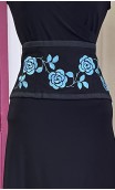 Conjunto Flamenco Falda y Cinturón Negro y Azul