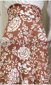 Floral Caramel Color Flamenco Skirt