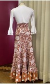 Falda Flamenco Caramelo Floral