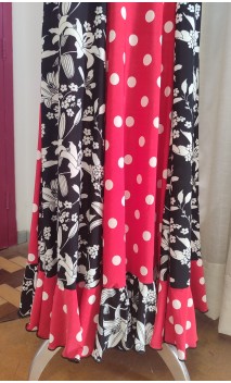 Black, White & Red Flamenco Skirt & Top Set