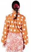 Polka-dots Crepe Leotard-Shirt