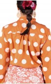 Polka-dots Crepe Leotard-Shirt