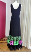 Flamenco Dress w/Colorful Ruffles & Scarf