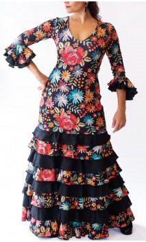 Mexico Long-Dress 8 Ruffles