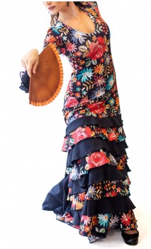 Mexico Long-Dress 8 Ruffles