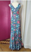 Conjunto Vestido Flamenco con Pico de Flecos