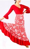 Rita Floral Flamenco Skirt