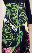 Black Floral Flamenco Skirt w/Ruffle
