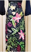 Black Floral Flamenco Skirt w/Ruffle
