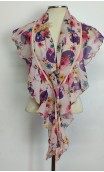 Printed Scarf, Peinette & Brooch