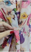 Printed Scarf, Peinette & Brooch