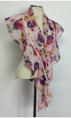 Printed Scarf, Peinette & Brooch