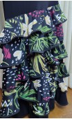 Floral Printed Flamenco 6 Ruffles Long-Skirt