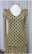Conjunto Saia e Blusa de Tule Mostarda de Bolinha