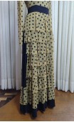 Mustard Polka-dot Tulle Skirt and Blouse Set