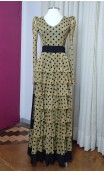 Conjunto Saia e Blusa de Tule Mostarda de Bolinha