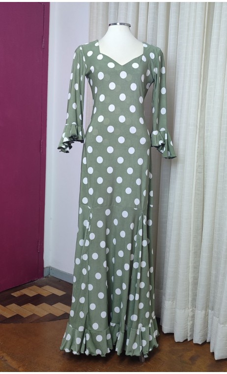 Polka Dots Godet Flamenco Dress