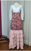 Printed Flamenco Skirt 5 Ruffles