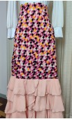 Printed Flamenco Skirt 5 Ruffles
