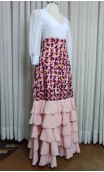 Printed Flamenco Skirt 5 Ruffles
