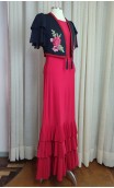 Black Vest with Embroidery & Flare Sleeves