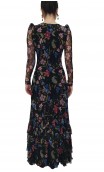 Vestido Rita de Tule Estampado c/ Babados