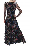 Vestido Rita de Tule Estampado c/ Babados