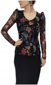 Consuelo Printed Tulle Blouse